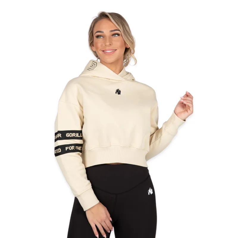 Дамски суитшърт Tracey Cropped Hoodie – Beige