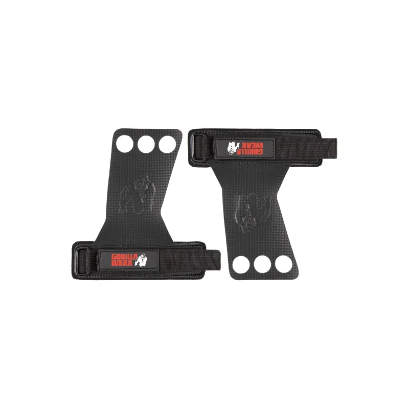 Накитници с карбонова подложка с 3 отвора Carbon Lifting Grips