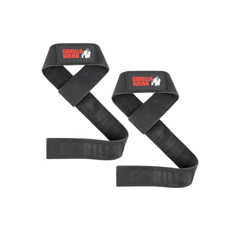 Фитили 100% кожа Leather Lifting Straps – Black