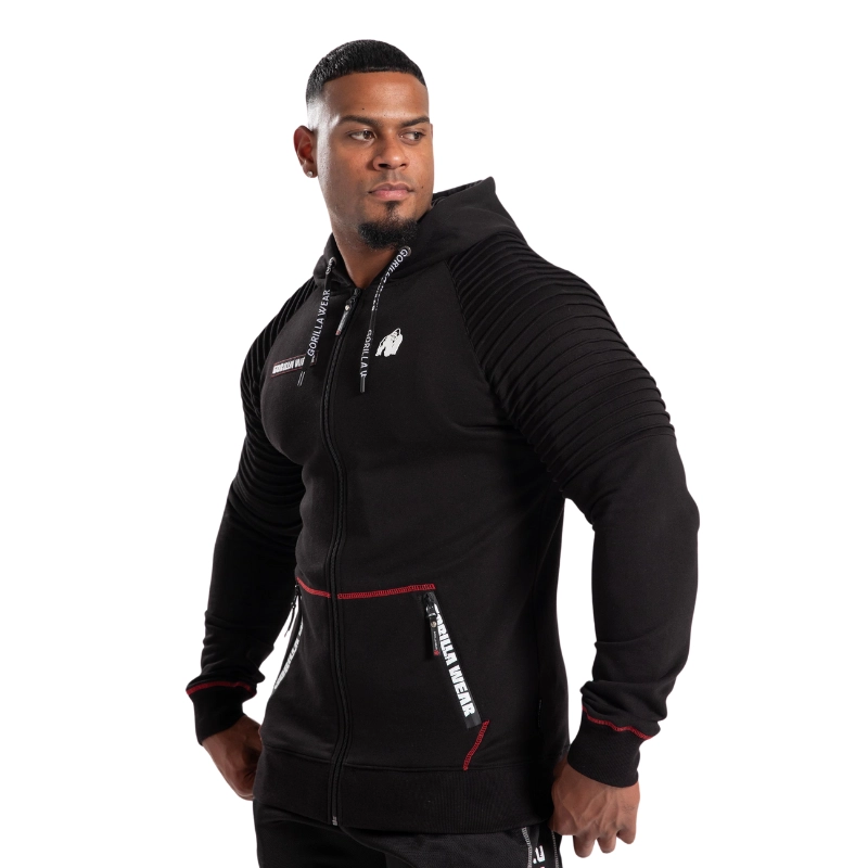 Суитшърт Georgia Zipped Hoodie – Black