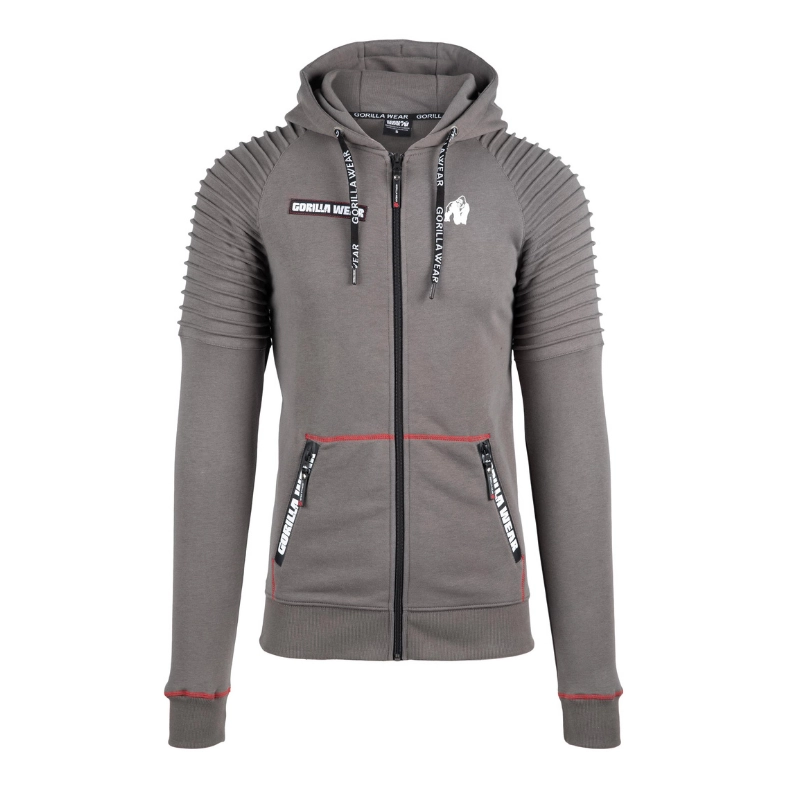 Суитшърт Georgia Zipped Hoodie – Gray