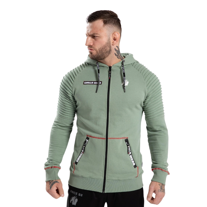 Суитшърт Georgia Zipped Hoodie – Green