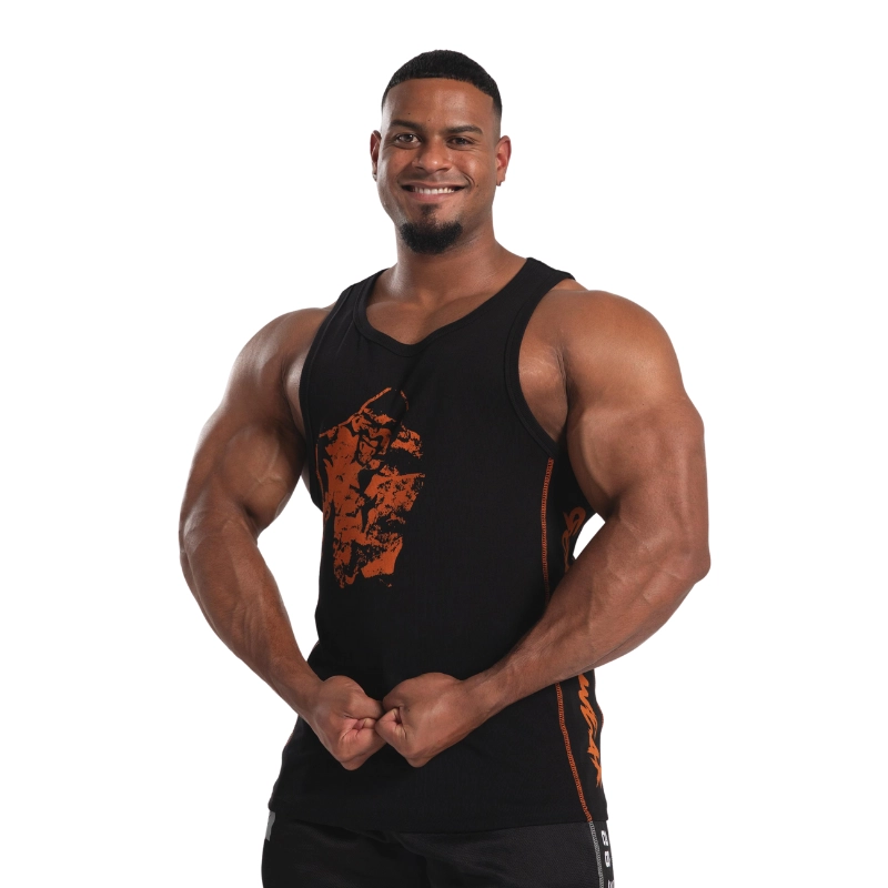 Памучен потник рипс Monterey Tank Top – Black/Orange