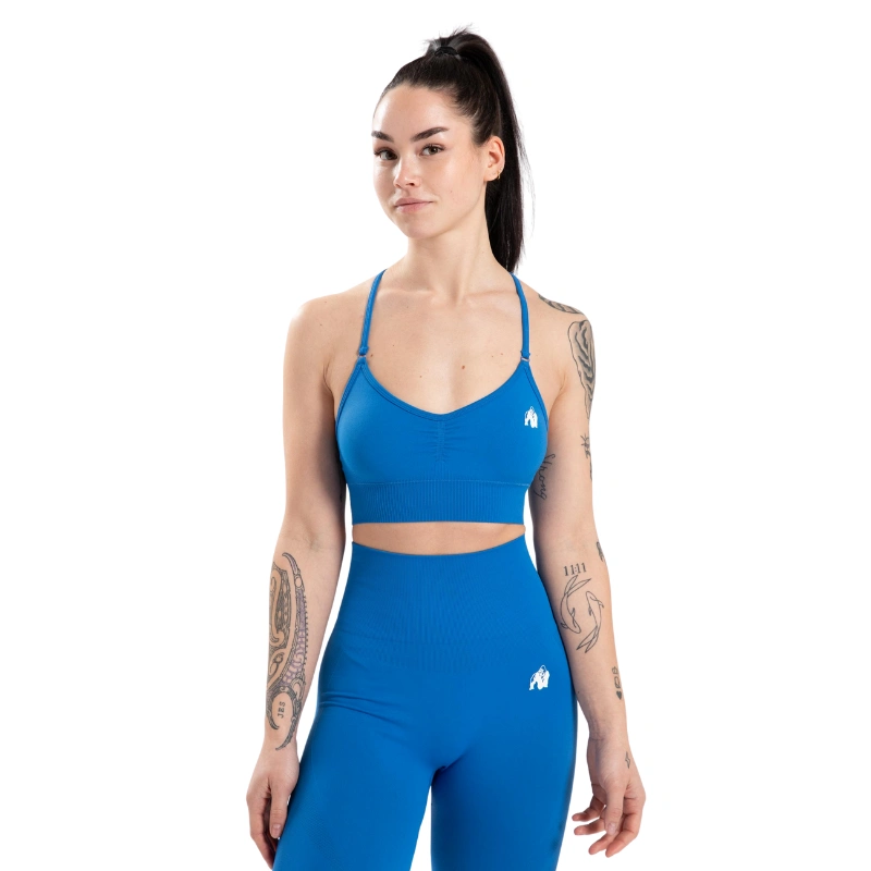 Безшевен спортен сутиен Olivia Seamless Sports Bra – Blue
