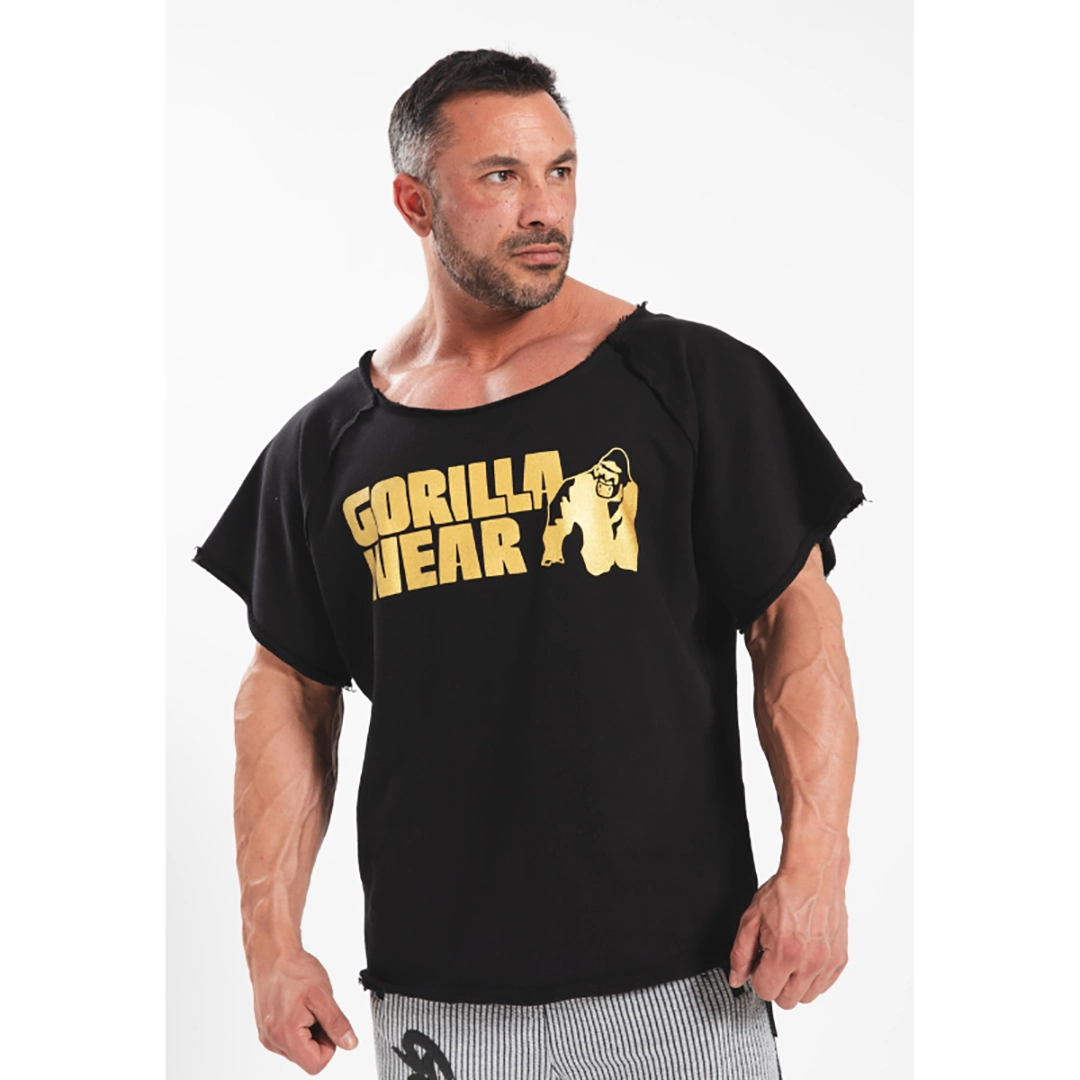 Памучен регтоп Classic Workout Top – Black/Gold
