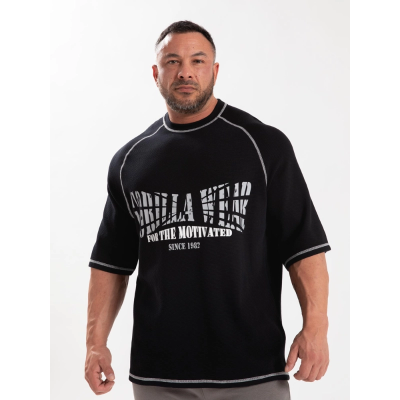 Свободна памучна тениска Finley Oversized T-Shirt – Black/Gray