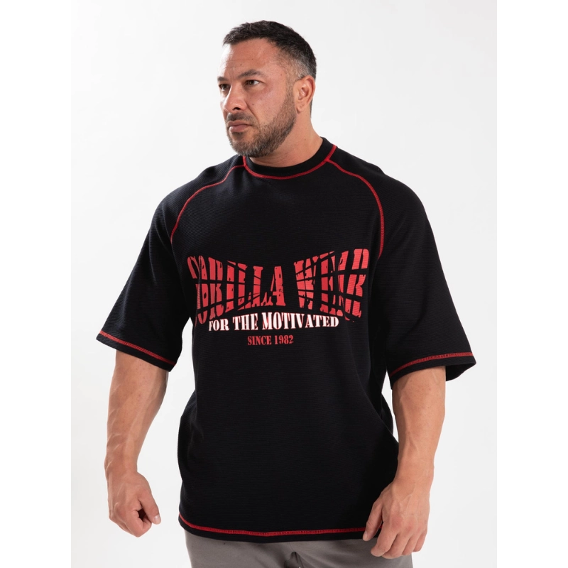 Свободна памучна тениска Finley Oversized T-Shirt – Black/Red