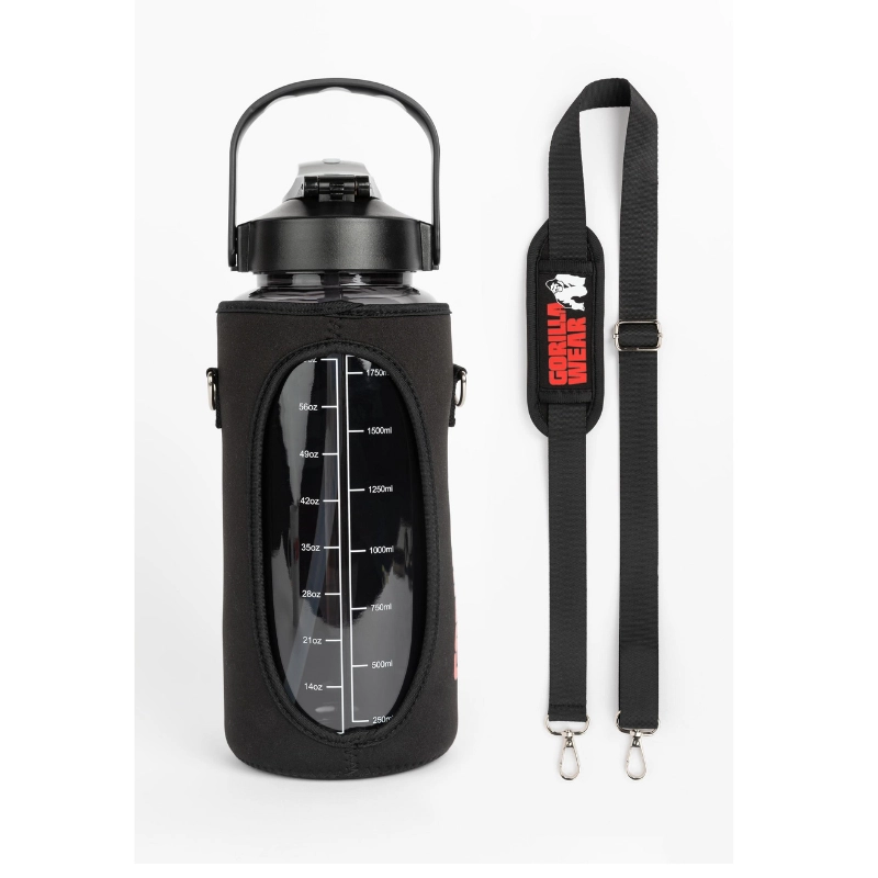Туба за вода с протектор 2L Water Bottle With Sleeve – Black