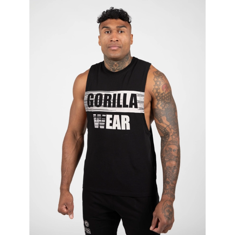 Топ от органичен памук Lopez Drop Armhole Tank Top – Black