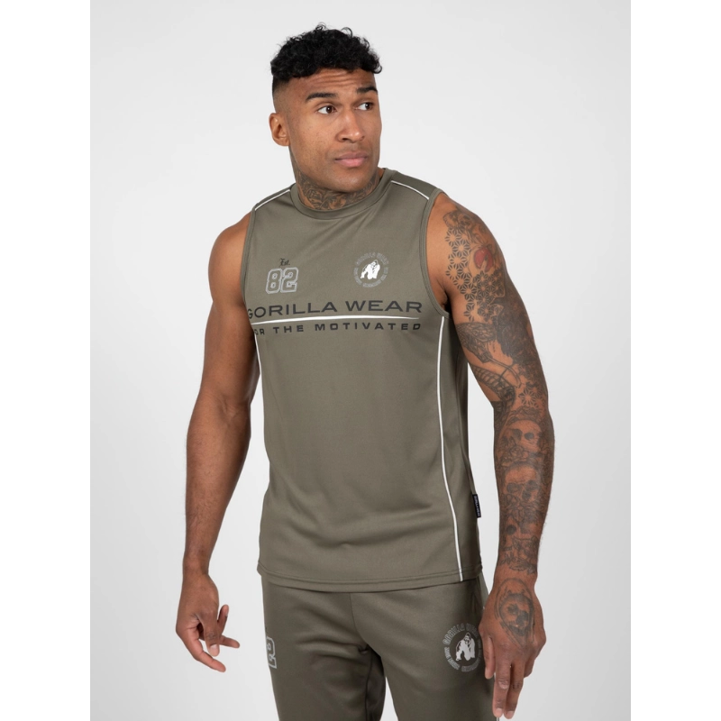 Бързосъхнещ антибактериален топ без ръкави Broxton Tank Top – Army Green