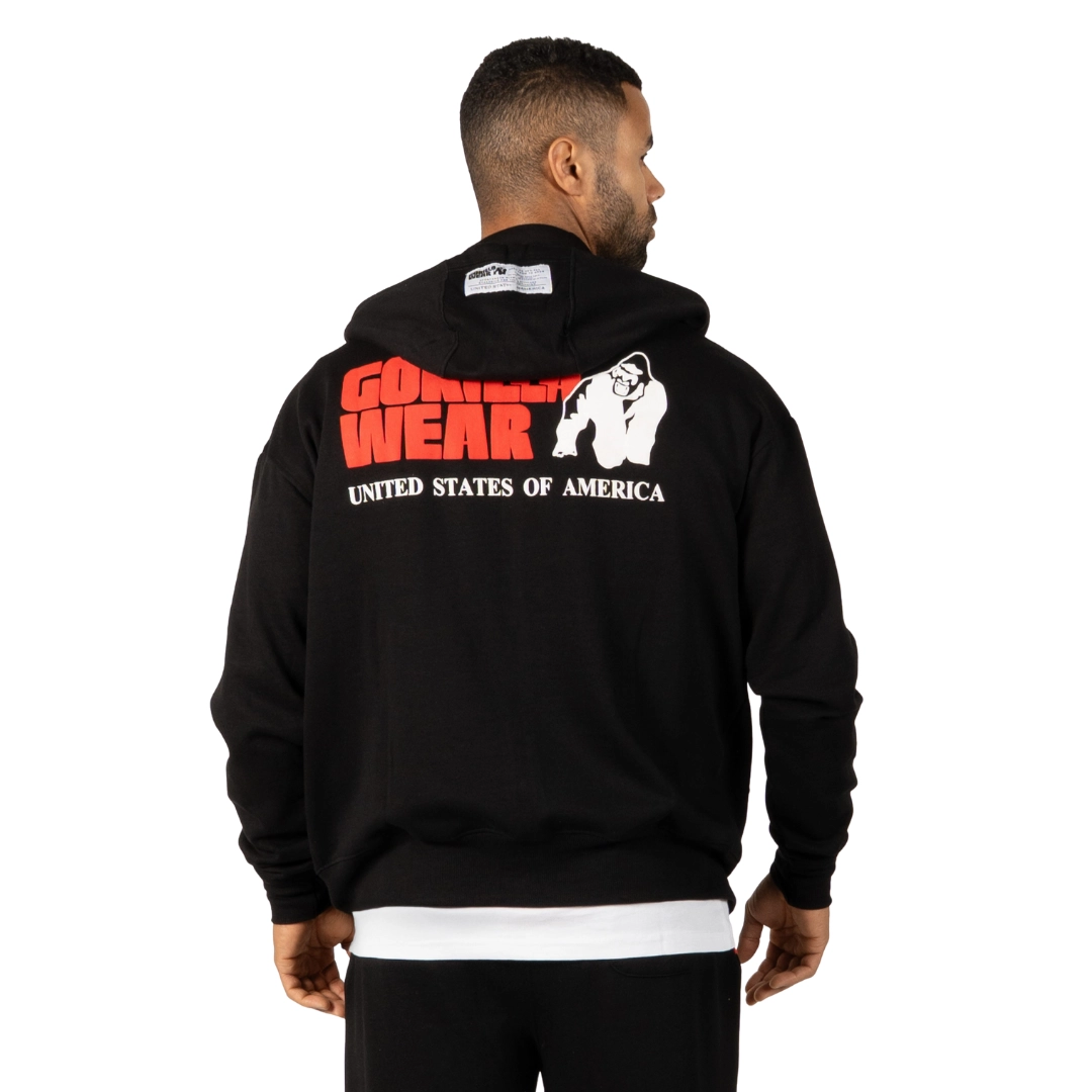Oversized суитшърт с цип Classic Oversized Zipped Hoodie – Black