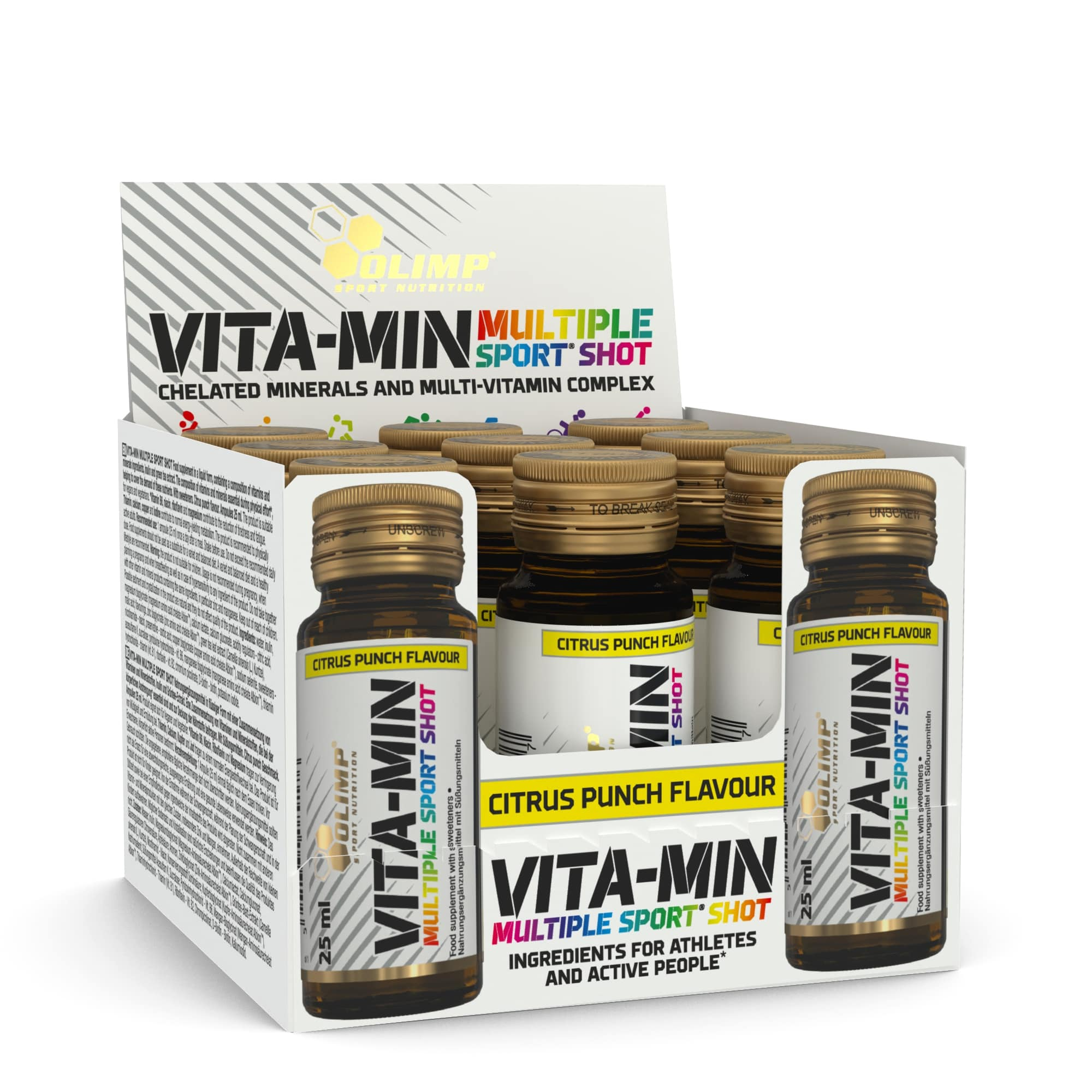 OLIMP Vita-Min Multiple Sport Shot – GLASS Box / 9 x 25 ml