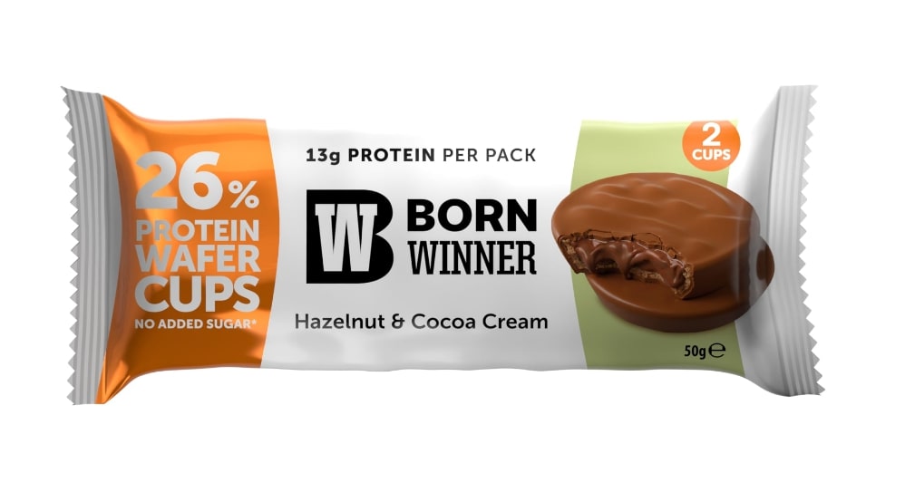 BORN WINNER Protein Wafer Cups Hazelnut and Cacao Cream 50 гр