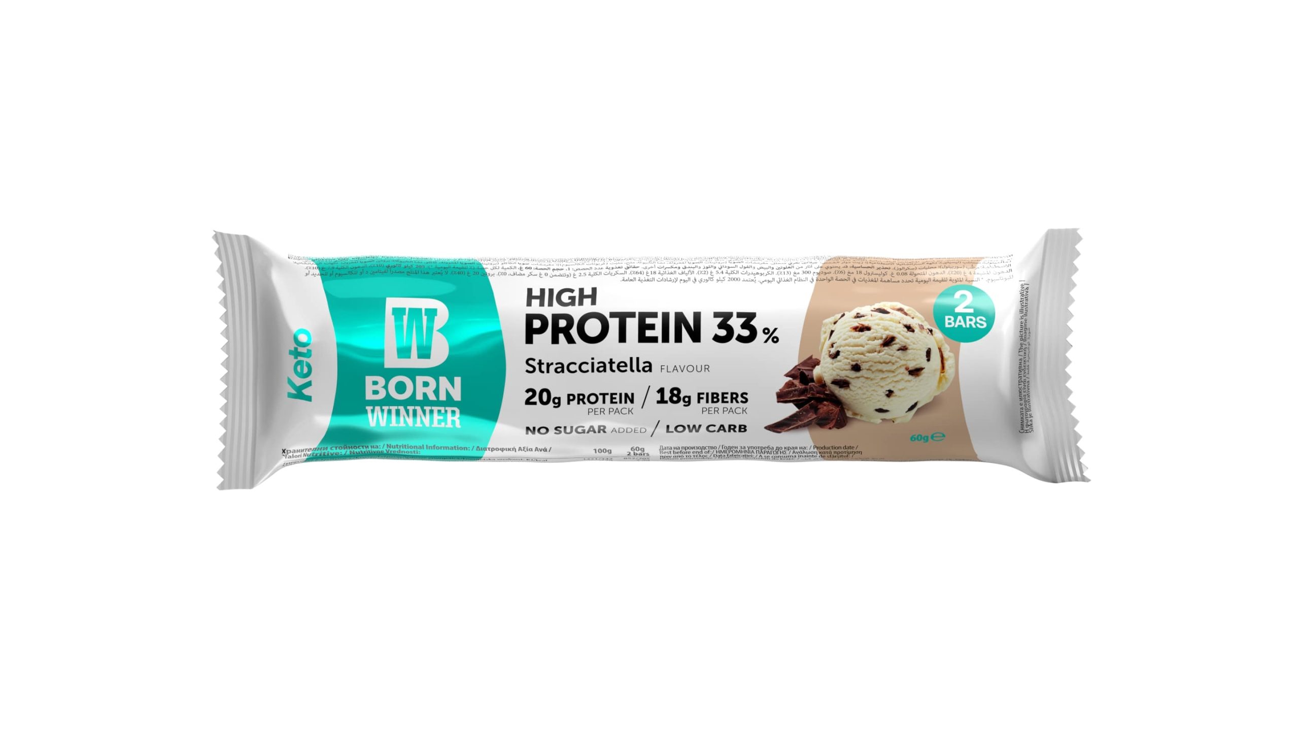 Born Winner Keto High Protein 33% stracciatela 60 гр
