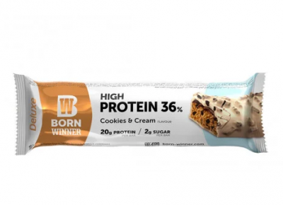 BORN WINNER Deluxe protein bar 36% – Cookies and cream 15х55 гр