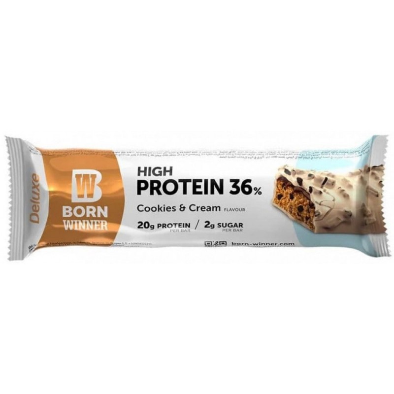 Born Winner Deluxe protein bar 36% – Cookies and cream 55 гр