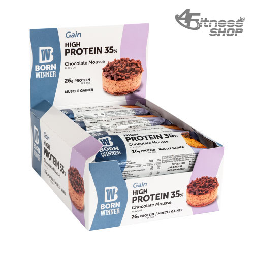 BORN WINNER Gain High Protein Bar 35 % Chocolate Mousse 12×75 гр