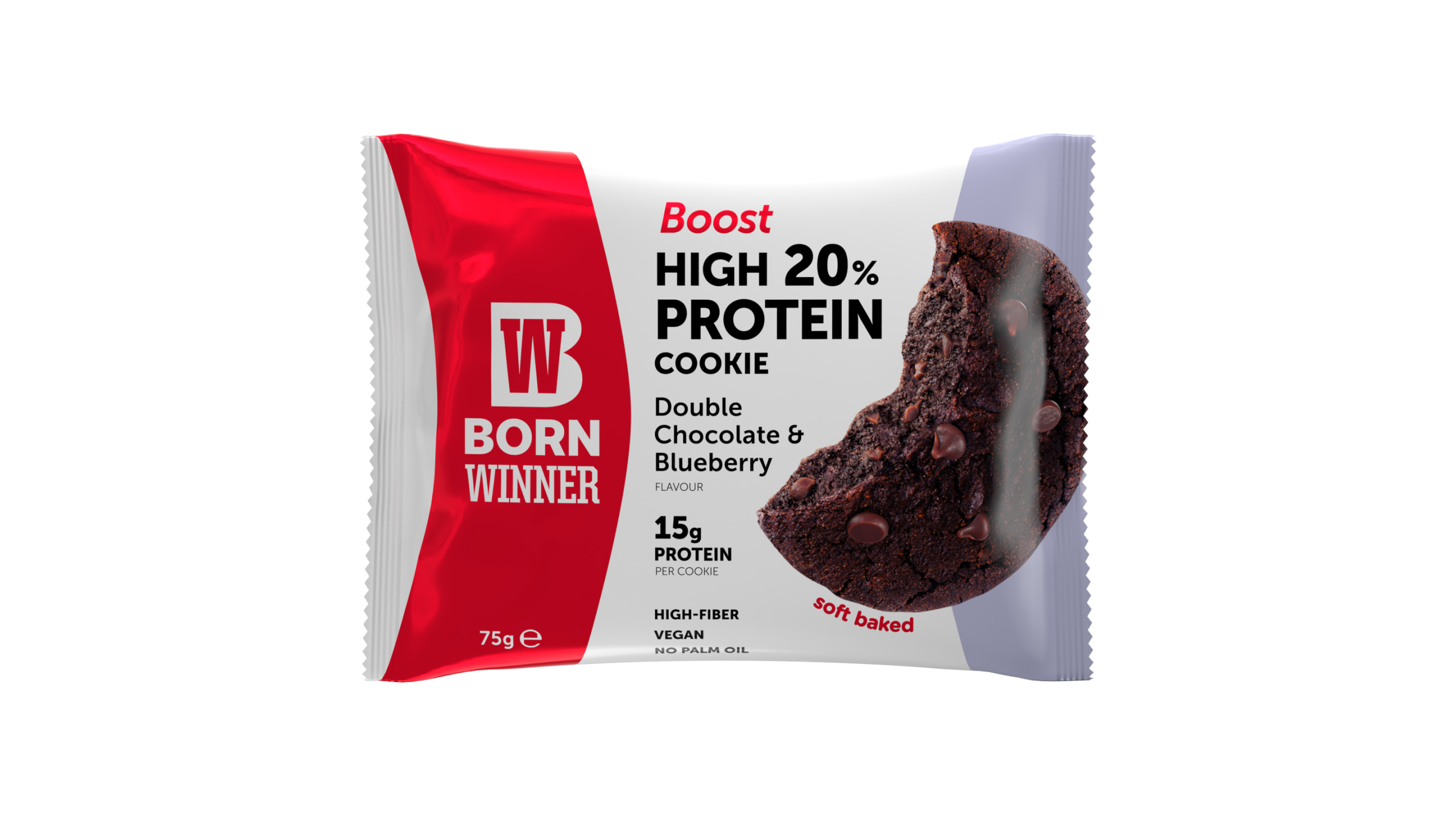 BORN WINNER BOOST High 20% Protein Cookie Double Chocolate & Blueberry 75 гр