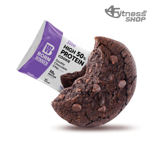 BORN WINNER Slim High 50% Protein Cookie Double Chocolate Chip 60 гр
