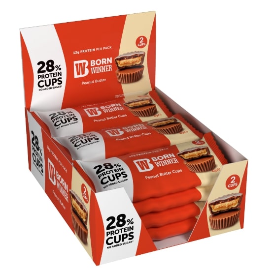 BORN WINNER Protein Wafer Cups Peanut Butter 12×42 гр