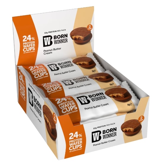 BORN WINNER Protein Wafer Cups Peanut Butter Cream 15×50 гр