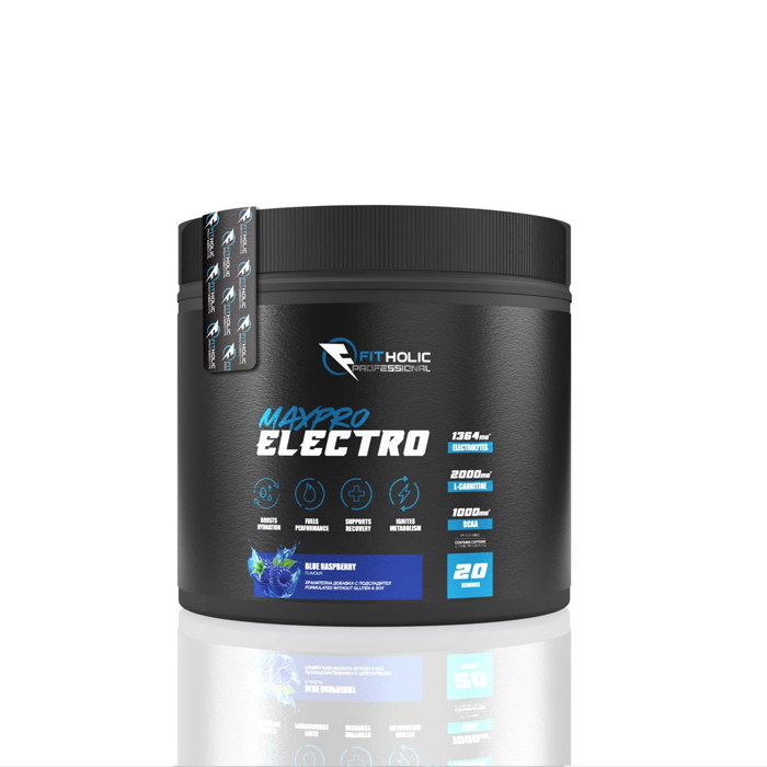 Fitholic Professional MaxPro Electro Electrolyte with BCAA, L-Carnitine & Green Tea 320 грама / 20 дози