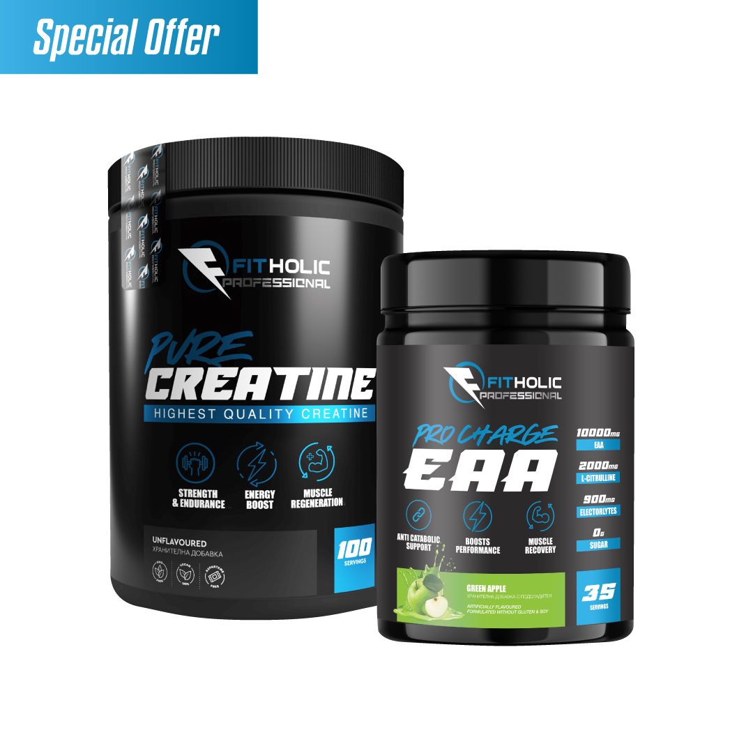 Fitholic Professional Pro Charge EAA 35 дози + Fitholic Professional Pure Creatine