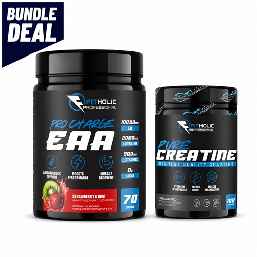 Fitholic Professional Pro Charge EAA 70 дози + Fitholic Professional Pure Creatine