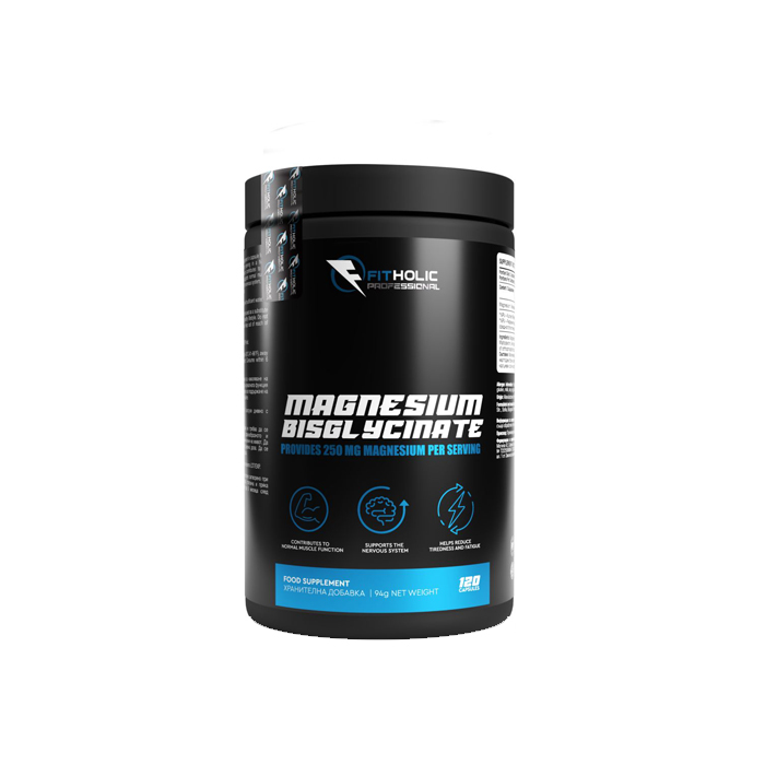 Fitholic Professional Magnesium Bisglycinate| Highly Absorbable Magnesium 120 caps