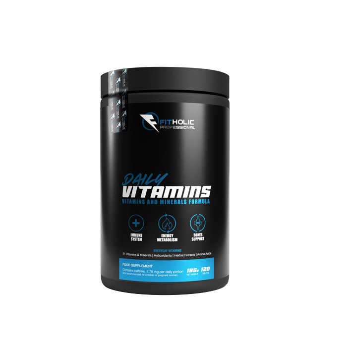 Fitholic Professional Daily Vitamins | Vitamins and Mineral Formula 120 tabs / 60 servings