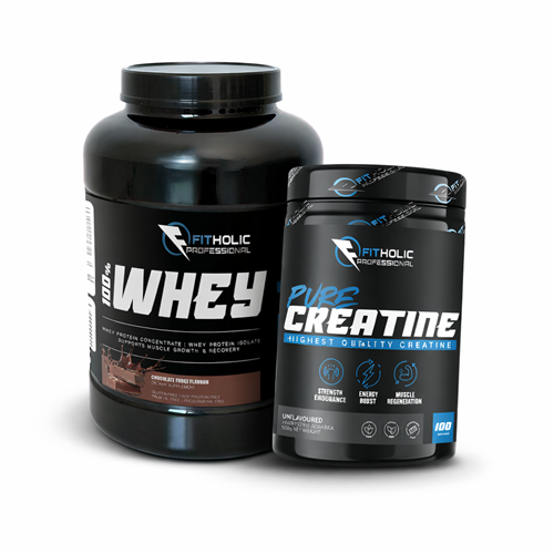 Fitholic Professional MASS STACK Whey Protein + Creatine Monohydrate